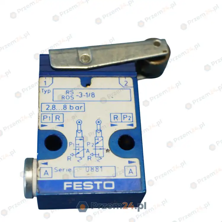 FESTO-RS-3-1-8-ROS-3-1-8-0881-ROLLER-LEVER-VALVE-Used-2