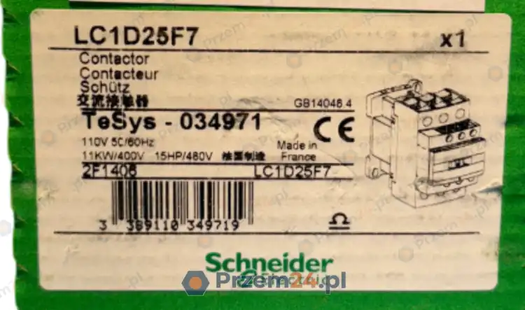 Schneider-LC1D25F7-034971-Contactor-110V-50-60Hz-New-in-box-3