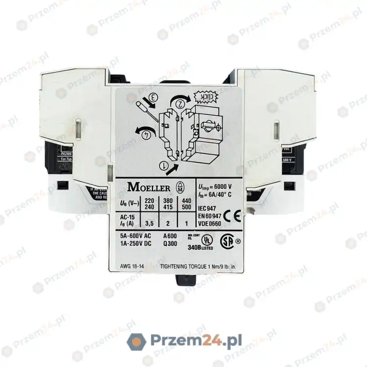 Moeller-PKZM0-1,6-w-NHI11-PKZ0-Circuit-Breaker-Used-2