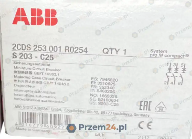 ABB-S203-C25-2CDS253001R0254-2CDS-253-001-R0254-Circuit-Breaker-New-in-box-2