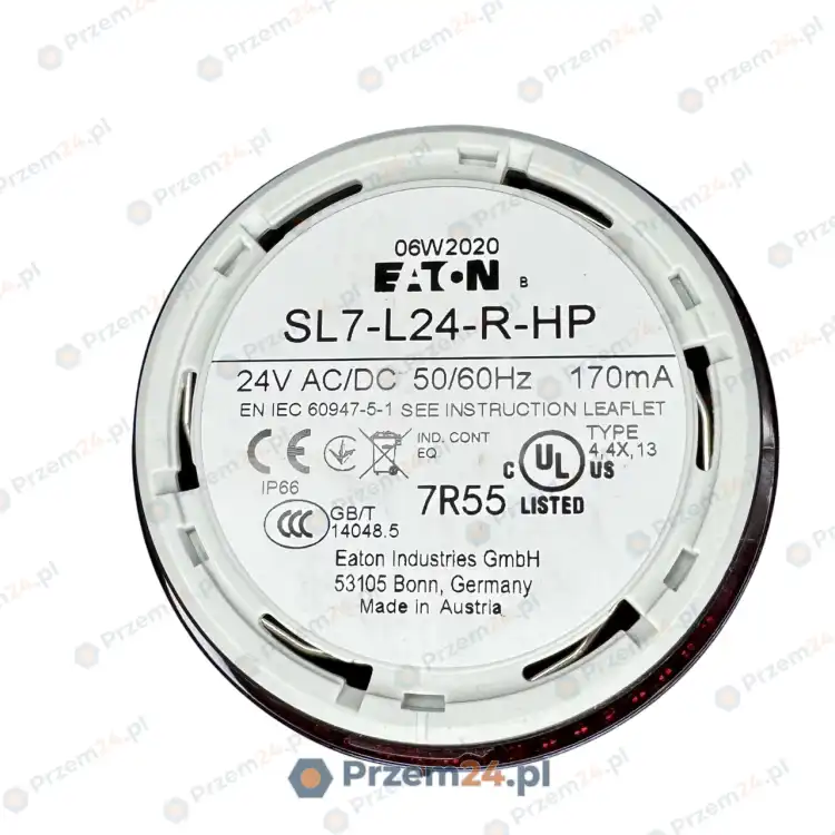 EATON-SL7-L24-R-HP-171429-LED-CONTINUOUS-LIGHT-RED-Used