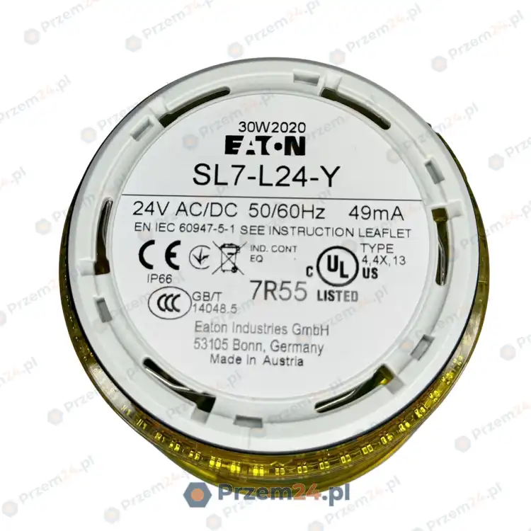 EATON-SL7-L24-Y-171465-LED-CONTINUOUS-LIGHT-YELLOW-Used