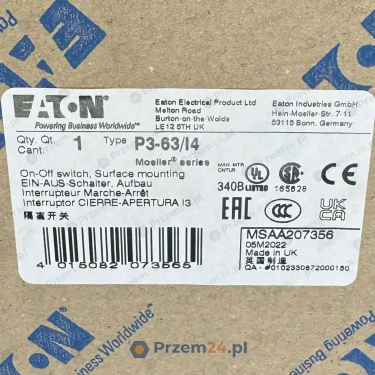 Eaton-P3-63-I4-207356-ON-OFF-Switch-NEW-in-box-2