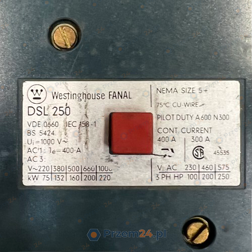 Westinghouse-FANAL-DSL-250-Contactor-400A-1000V-NEMA-SIZE-5+-New-old-stock-5