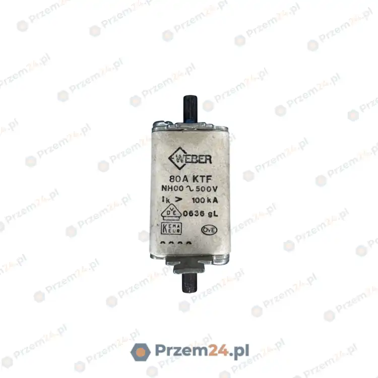 Weber-NH00-Fuse-Link-KTF-80A-500V-100kA-USED