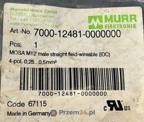 Murr-7000-12481-0000000-Circular-Connector-New-in-box-2