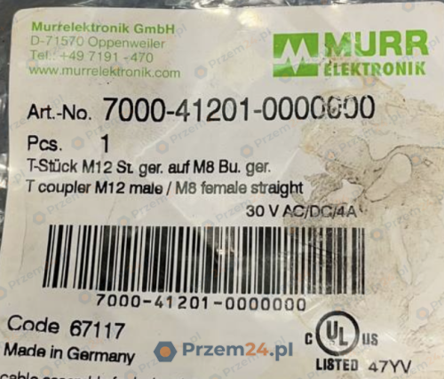 Murr-7000-41201-0000000-T-Coupler-Adapter-New-in-box-2