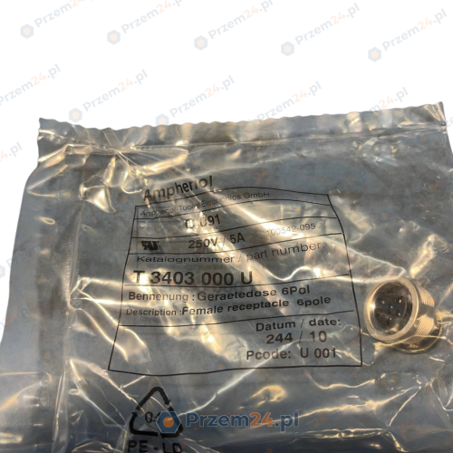 X4-Amphenol-T-3403-000-U-Circular-DIN-Connectors-6-DIN-PANEL-FEMALE-New-2