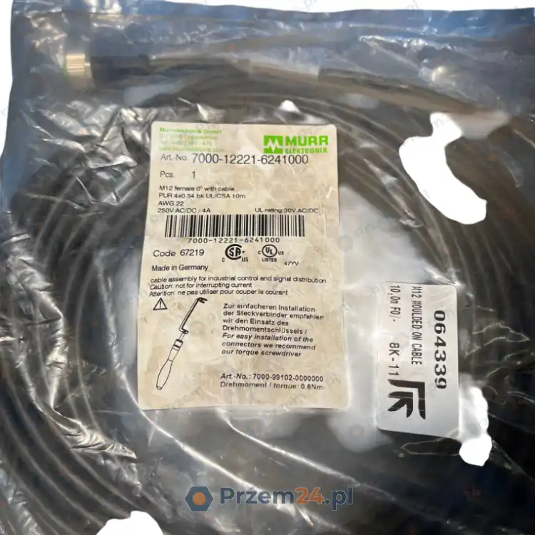 Murr-7000-12221-6241000-Connector-M12-Female-With-Cable-New-in-box-2