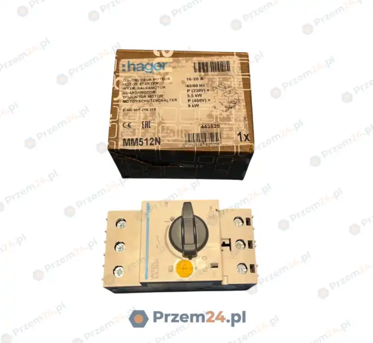 Hager-MM512N-Motor-Starter-16-20A-New-in-box