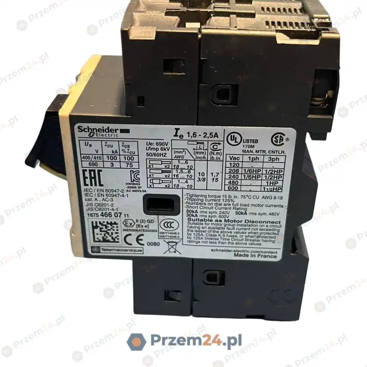 Schneider-GV2ME07-Circuit-Breaker-1.6-2.5A-–-Used-3