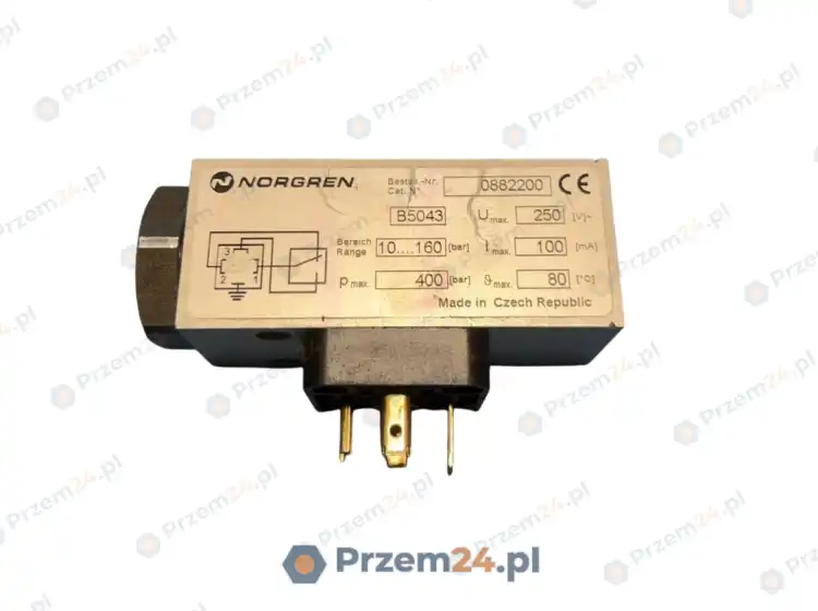 Norgren-0882200-Pressure-Switch-250V-100mA-Pmax-400-Bar-Used-2