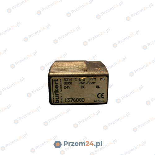 Burkert-6014-C-2,5-FPM-MS-0000-PN-0-6BAR-137608D-Solenoid-Coil-Used