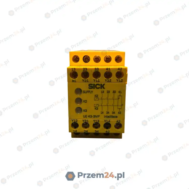 Sick-UE43-3MF2D3-6024897-Safety-Relay-(broken-DIN-rail-mounting-clip)-Used