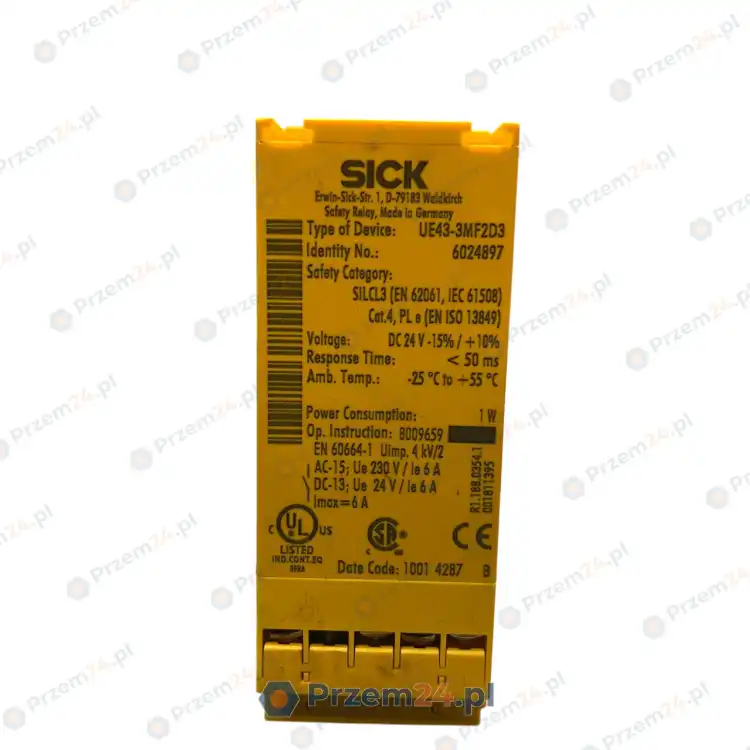Sick-UE43-3MF2D3-6024897-Safety-Relay-(broken-DIN-rail-mounting-clip)-Used-6