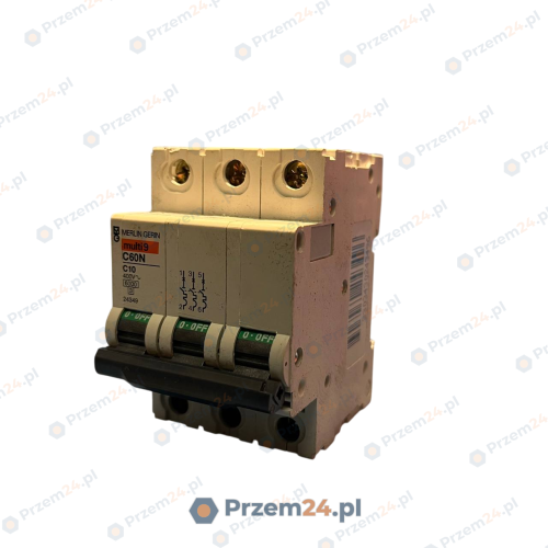 Merlin-Gerin-Multi-9-C60N-C10-3P-Circuit-Breaker-Used