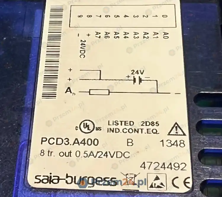 Saia-Burgess-PCD3.A400-Output-Module-8-Transistor-Outputs-0.5A-24VDC-Used-5