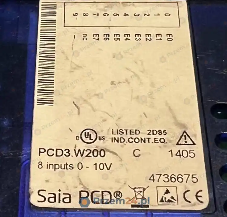 SAIA-PCD3.W200-Analog-Input-Module-8-Inputs-0-10V-Used-5