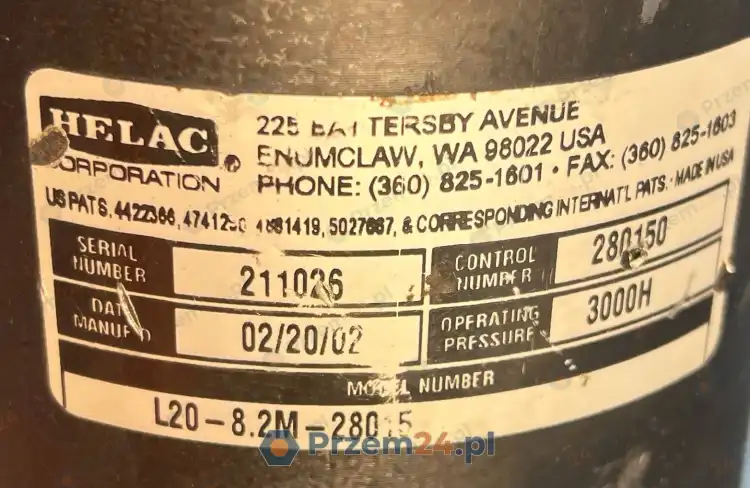 Helac-L20-8.2M-28015-280150-Hydraulic-Rotary-Actuator-3000H-New-old-stock-5