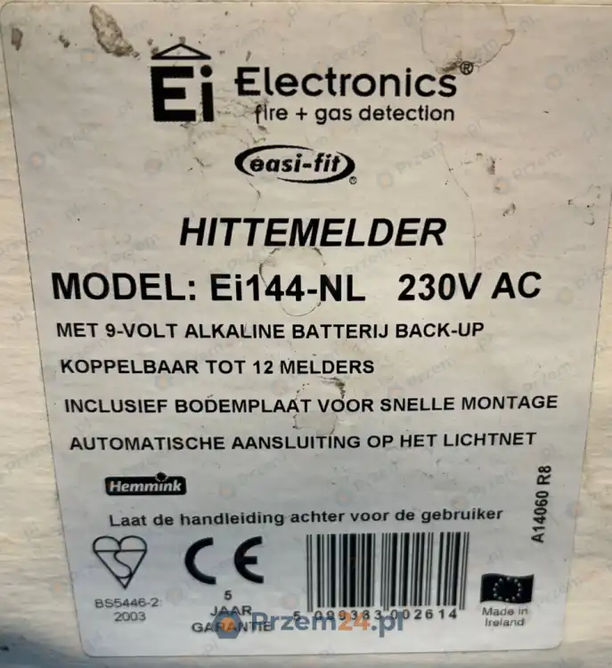 Ei-Electronics-Ei-144-NL-Ei144NL-Heat-Detector-230V-AC-9V-New-in-box-3