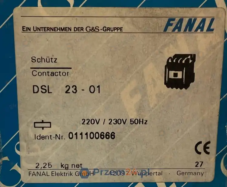 Fanal-DSL-23-01-DSL-23-Contactor-220V-230V-50Hz-1-Pack-5-pieces-New-in-box-4