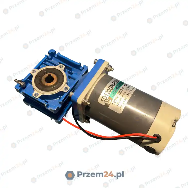 XIN-DA-MOTOR-5D120GN-RV30-NMRV-030-Worm-Gear-Motor-DC24V-120W-Used-3