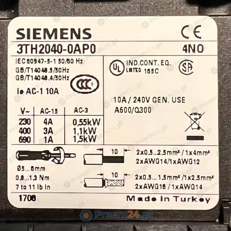 SIEMENS-3TH2040-0AP0-3TH2-40E-Contactor-Relay-4NO-240V-10A-New-in-box-4