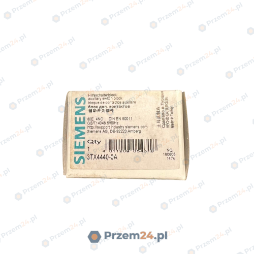 Siemens-3TX4440-0A-Auxiliary-switch-block-80E-4NO-New-in-box