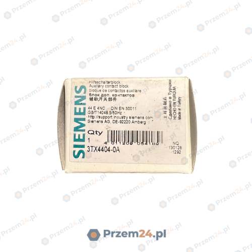 Siemens-3TX4404-0A-Auxiliary-Contact-Block-44E-4NC-New-in-box