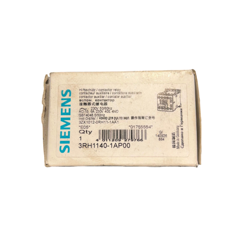 Siemens-3RH1140-1AP00-Contactor-Relay-40E-4NO-230V-50-60Hz-New-in-box