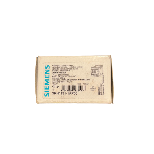 SIEMENS-3RH1131-1AP00-CONTACTOR-RELAY-31E-3NO+1NC-230V-50-60Hz-New-in-box