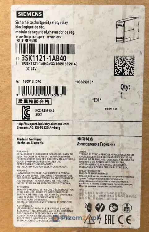 SIEMENS-3SK1121-1AB40-Safety-relay-24V-New-in-box-5