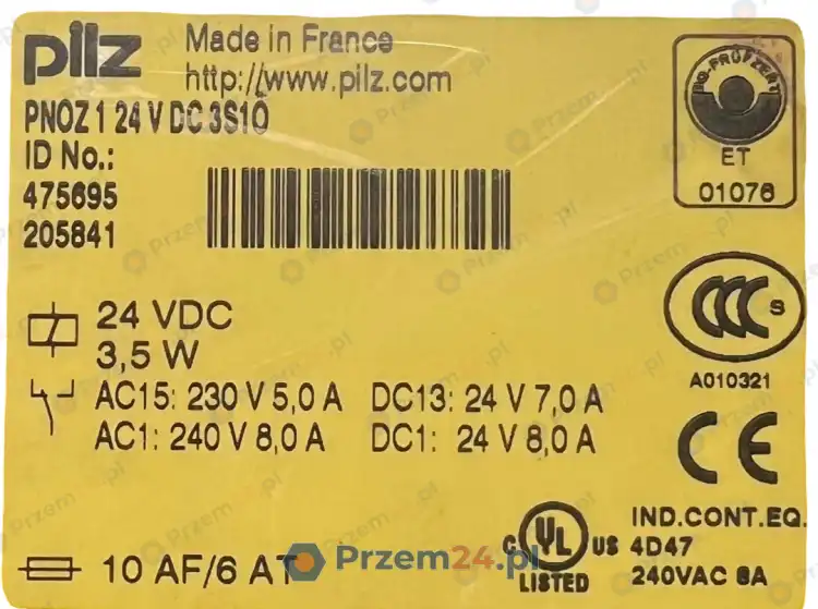 Pilz-475695-PNOZ-1-PNOZ1-24-V-DC-3S1O-Safety-relay-3,5W-Used-4