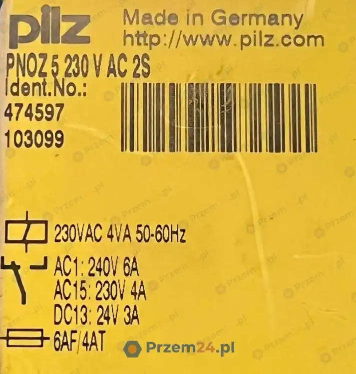 PILZ-474597-PNOZ-5-PNOZ5-230-V-AC-2S-SAFETY-RELAY-50-60Hz-Used-4