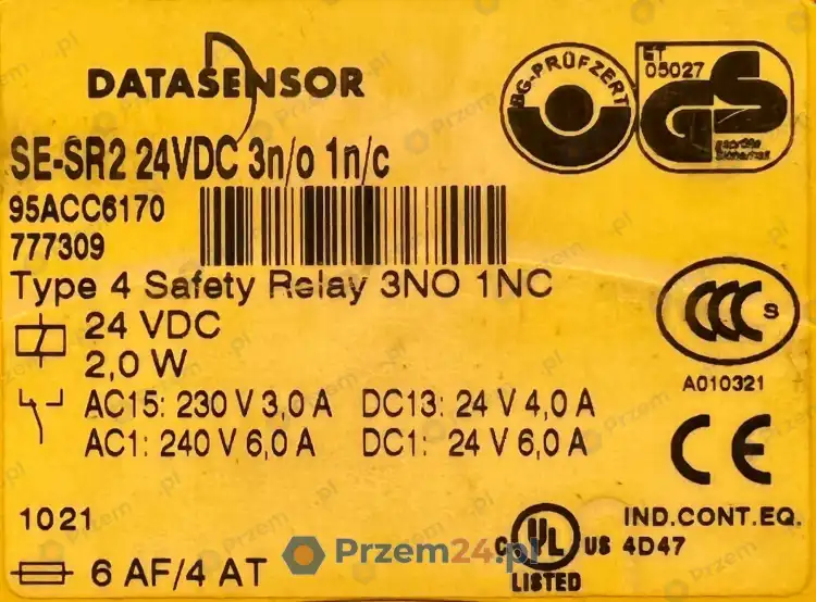 Datasensor-777309-SE-SR2-SE-SR2-24-VDC-3n-o-1n-c-SAFETY-RELAY-Used-4