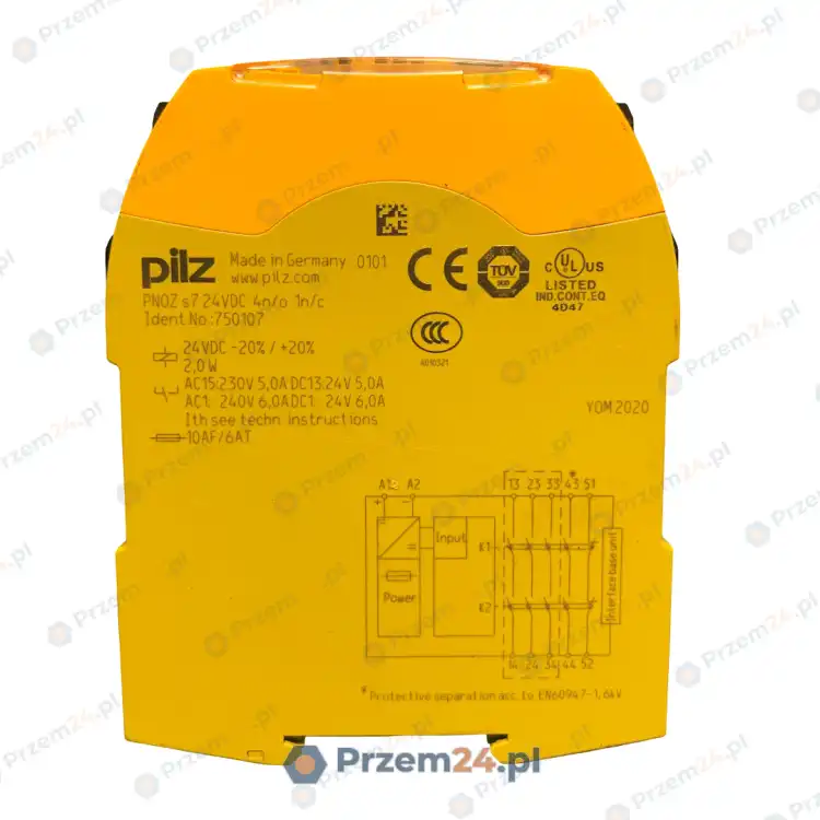 Pilz-750107-PNOZ-s7-PNOZs7-24VDC-4n-o-1n-c-Safety-relay-Used-3
