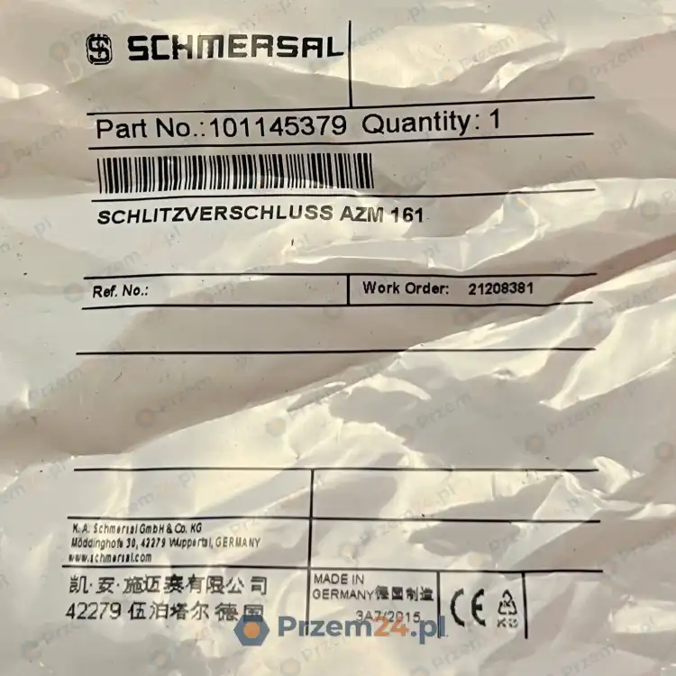 SCHMERSAL-SCHLITZVERSCHLUSS-AZM-161-101145379-Slot-sealing-plug-New-in-box-3