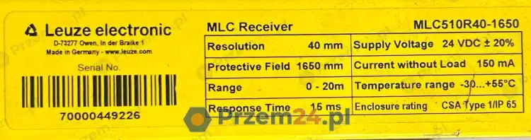 Leuze-electronic-MLC510R40-1650-Safety-light-curtain-receiver-Used-4