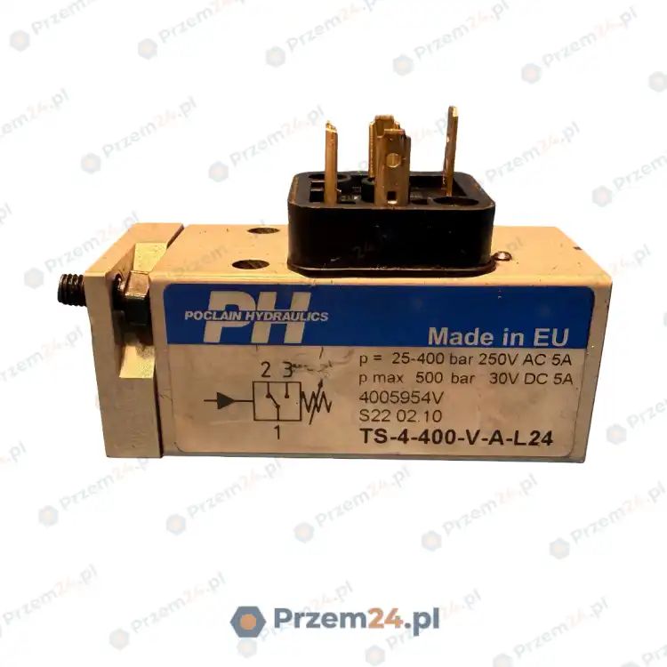 Poclain-Hydraulics-TS-4-400-V-A-L24-4005954V-Pressure-switch-Used-2