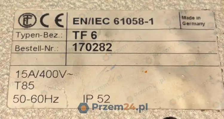 Elektra-TAILFINGEN-TF-6-170282-Aluminum-foot-switch-15A-400V-IP52-Used-3