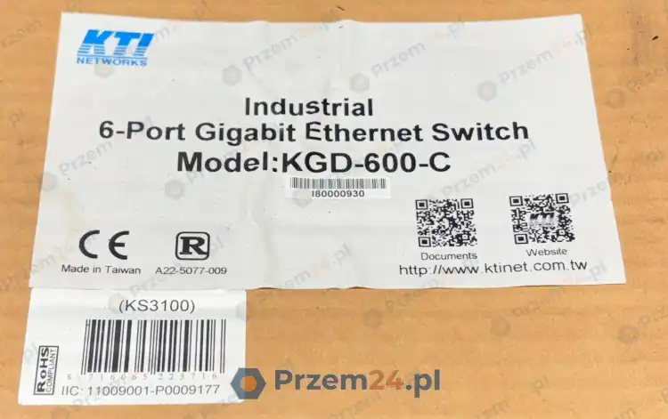 KTI-Networks-KGD-600-C-Industrial-6-port-Gigabit-Ethernet-switch-New-in-box-6