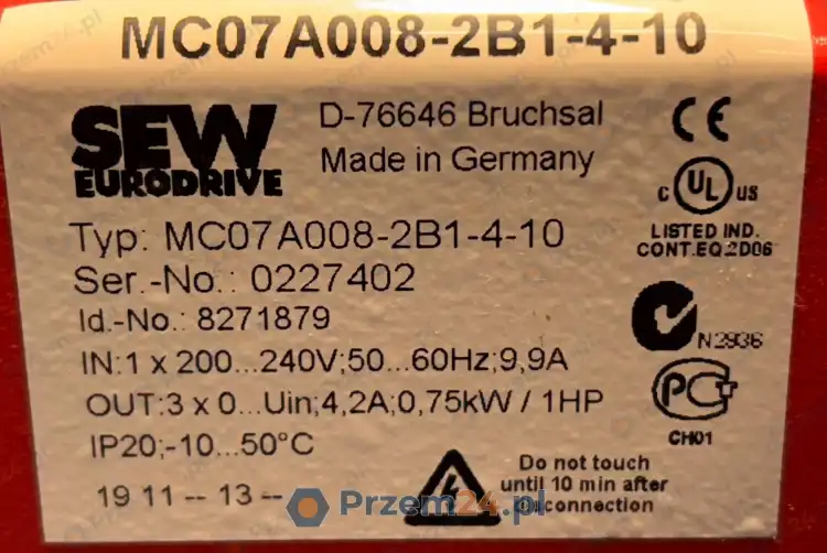 Sew-Eurodrive-MC07A008-2B1-4-10-8271879-Frequency-Inverter-Used-7