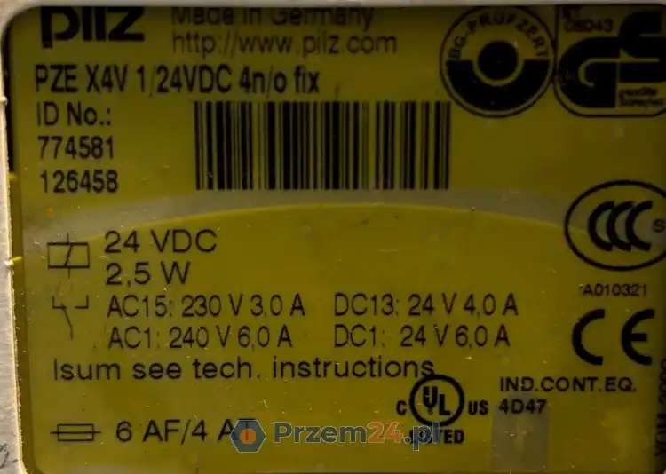 Pilz-774581-PZE-X4V-1s-PZE-X4V-1-24VDC-4n-o-fix-Safety-Relay-New-in-box-4