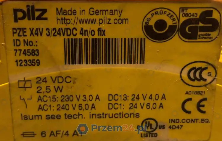 Pilz-774583-PZE-X4V-3s-PZE-X4V-3-24VDC-4n-o-fix-Safety-Relay-New-no-box-4