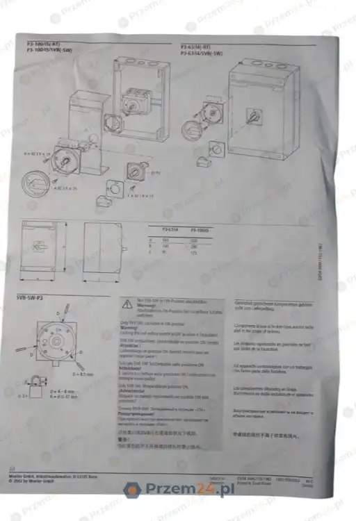 Moeller-(EATON)-P3-100-I5-SVB-N-Main-switch-NEW-no-box-5