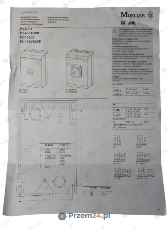 Moeller-(EATON)-P3-100-I5-SVB-N-Main-switch-NEW-no-box-6