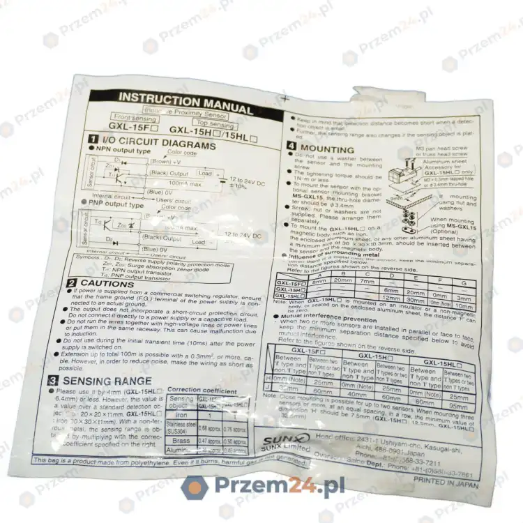SUNX-GXL-15HB-GXL15HB-Inductive-Proximity-Sensor-New-in-box-2