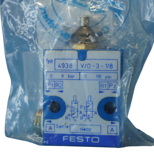 Festo-V-O-3-1-8-4938-Stem-Actuated-Valve-New-in-box