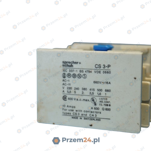 SPRECHER+SCHUH-CS-3-P-CS3P-Auxiliary-Contact-Block-660V-16A-(LOT-OF-2)-Used-2