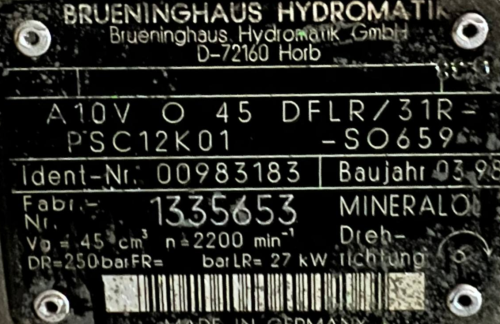 Brueninghaus-A10V-O-45-DFLR-31R-PSC12K01-SO659-(R910983183)-Hydraulic-pump